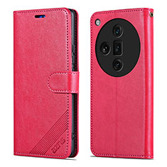 Coque Portefeuille Livre Cuir Etui Clapet YZ3 pour Oppo Find X7 Ultra 5G Rose Rouge