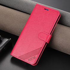 Coque Portefeuille Livre Cuir Etui Clapet YZ4 pour Huawei Honor 90 Lite 5G Rose Rouge