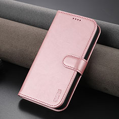 Coque Portefeuille Livre Cuir Etui Clapet YZ5 pour Apple iPhone 15 Pro Or Rose