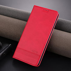 Coque Portefeuille Livre Cuir Etui Clapet YZ5 pour Huawei Mate 60 Pro Rose Rouge