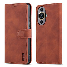 Coque Portefeuille Livre Cuir Etui Clapet YZ5 pour Huawei Nova 11 Pro Marron