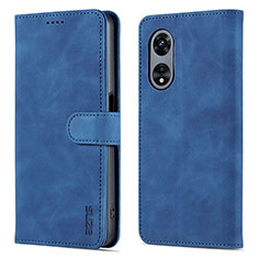 Coque Portefeuille Livre Cuir Etui Clapet YZ5 pour Oppo A58 5G Bleu
