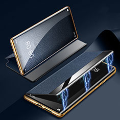 Coque Portefeuille Livre Cuir Etui Clapet Z01 pour Huawei P60 Pro Bleu