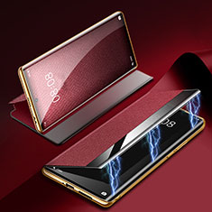 Coque Portefeuille Livre Cuir Etui Clapet Z01 pour Huawei P60 Pro Rouge