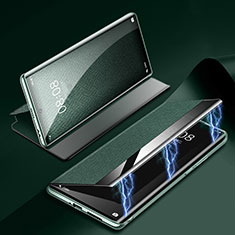 Coque Portefeuille Livre Cuir Etui Clapet Z01 pour Huawei P60 Pro Vert