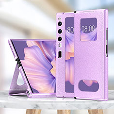 Coque Portefeuille Livre Cuir Etui Clapet ZL1 pour Huawei Mate Xs 2 Violet
