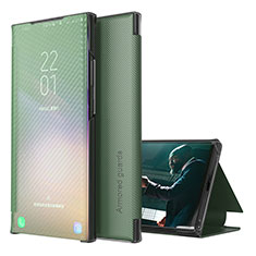 Coque Portefeuille Livre Cuir Etui Clapet ZL1 pour Samsung Galaxy A21s Vert