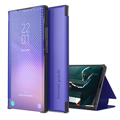 Coque Portefeuille Livre Cuir Etui Clapet ZL1 pour Samsung Galaxy A21s Violet