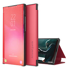 Coque Portefeuille Livre Cuir Etui Clapet ZL1 pour Samsung Galaxy A30S Rouge