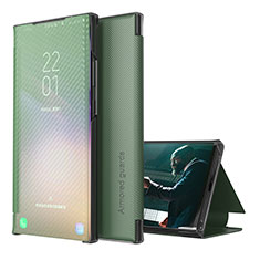 Coque Portefeuille Livre Cuir Etui Clapet ZL1 pour Samsung Galaxy A30S Vert