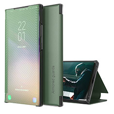 Coque Portefeuille Livre Cuir Etui Clapet ZL1 pour Samsung Galaxy A42 5G Vert