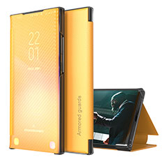 Coque Portefeuille Livre Cuir Etui Clapet ZL1 pour Samsung Galaxy A51 4G Jaune
