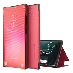 Coque Portefeuille Livre Cuir Etui Clapet ZL1 pour Samsung Galaxy A51 4G Rouge