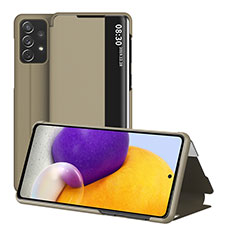 Coque Portefeuille Livre Cuir Etui Clapet ZL1 pour Samsung Galaxy A72 5G Or