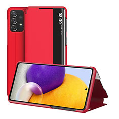 Coque Portefeuille Livre Cuir Etui Clapet ZL1 pour Samsung Galaxy A72 5G Rouge