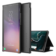 Coque Portefeuille Livre Cuir Etui Clapet ZL1 pour Samsung Galaxy F12 Noir