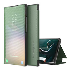 Coque Portefeuille Livre Cuir Etui Clapet ZL1 pour Samsung Galaxy M21s Vert