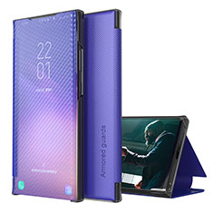 Coque Portefeuille Livre Cuir Etui Clapet ZL1 pour Samsung Galaxy M21s Violet