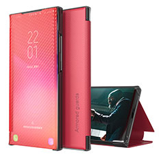 Coque Portefeuille Livre Cuir Etui Clapet ZL1 pour Samsung Galaxy M32 5G Rouge