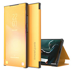Coque Portefeuille Livre Cuir Etui Clapet ZL1 pour Samsung Galaxy M62 4G Jaune