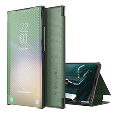 Coque Portefeuille Livre Cuir Etui Clapet ZL1 pour Samsung Galaxy S20 Plus 5G Vert