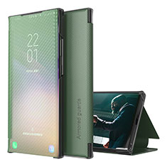 Coque Portefeuille Livre Cuir Etui Clapet ZL1 pour Samsung Galaxy S20 Vert