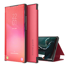 Coque Portefeuille Livre Cuir Etui Clapet ZL1 pour Samsung Galaxy S22 Plus 5G Rouge