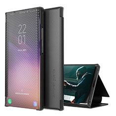 Coque Portefeuille Livre Cuir Etui Clapet ZL1 pour Samsung Galaxy S22 Ultra 5G Noir