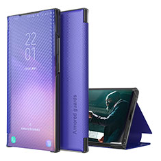 Coque Portefeuille Livre Cuir Etui Clapet ZL1 pour Samsung Galaxy S22 Ultra 5G Violet