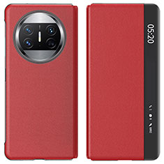 Coque Portefeuille Livre Cuir Etui Clapet ZL2 pour Huawei Mate X3 Rouge