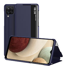Coque Portefeuille Livre Cuir Etui Clapet ZL2 pour Samsung Galaxy A12 Bleu