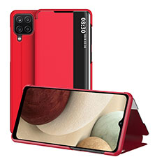 Coque Portefeuille Livre Cuir Etui Clapet ZL2 pour Samsung Galaxy A12 Nacho Rouge