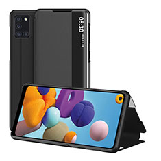 Coque Portefeuille Livre Cuir Etui Clapet ZL2 pour Samsung Galaxy A21s Noir