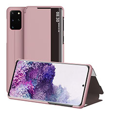 Coque Portefeuille Livre Cuir Etui Clapet ZL2 pour Samsung Galaxy S20 Plus 5G Or Rose