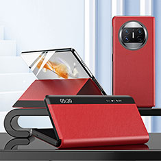 Coque Portefeuille Livre Cuir Etui Clapet ZL3 pour Huawei Mate X3 Rouge