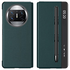 Coque Portefeuille Livre Cuir Etui Clapet ZL4 pour Huawei Mate X3 Vert
