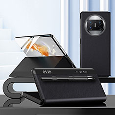 Coque Portefeuille Livre Cuir Etui Clapet ZL5 pour Huawei Mate X3 Noir