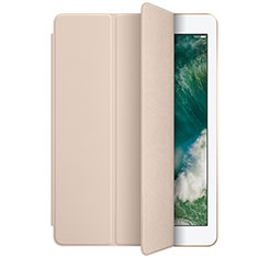 Coque Portefeuille Livre Cuir L01 pour Apple New iPad 9.7 (2017) Or