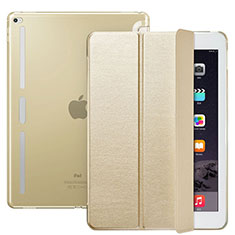 Coque Portefeuille Livre Cuir L02 pour Apple iPad Pro 12.9 Or
