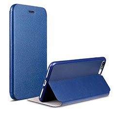 Coque Portefeuille Livre Cuir L02 pour Apple iPhone 7 Plus Bleu