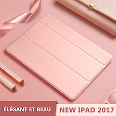 Coque Portefeuille Livre Cuir L10 pour Apple New iPad 9.7 (2017) Or Rose