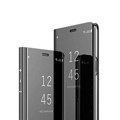 Coque Portefeuille Livre Cuir Miroir Housse Etui Clapet L01 pour Apple iPhone 12 Pro Max Noir