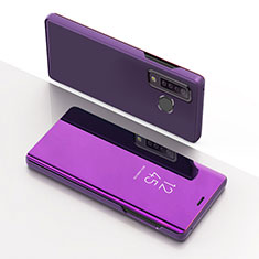Coque Portefeuille Livre Cuir Miroir Housse Etui Clapet L01 pour Samsung Galaxy A9 Star Pro Violet