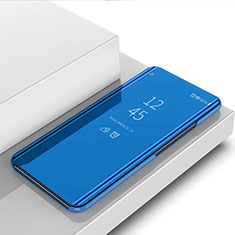 Coque Portefeuille Livre Cuir Miroir Housse Etui Clapet L01 pour Xiaomi Redmi 10X 5G Bleu