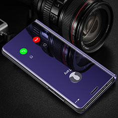 Coque Portefeuille Livre Cuir Miroir Housse Etui Clapet L01 pour Xiaomi Redmi Note 9 Pro Max Violet