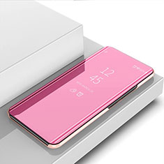 Coque Portefeuille Livre Cuir Miroir Housse Etui Clapet L02 pour Apple iPhone 15 Pro Max Or Rose