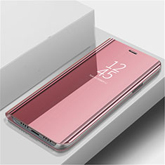 Coque Portefeuille Livre Cuir Miroir Housse Etui Clapet L02 pour Huawei Nova 5 Pro Or Rose