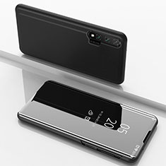 Coque Portefeuille Livre Cuir Miroir Housse Etui Clapet L02 pour Huawei Nova 6 5G Noir