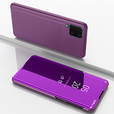 Coque Portefeuille Livre Cuir Miroir Housse Etui Clapet L02 pour Huawei P40 Lite Violet