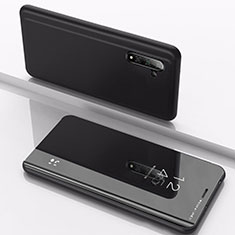 Coque Portefeuille Livre Cuir Miroir Housse Etui Clapet L02 pour Samsung Galaxy Note 10 5G Noir
